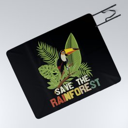 Save The Rainforest Picnic Blanket