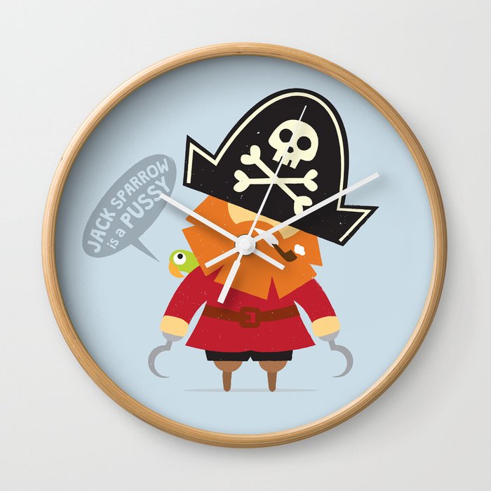 Jack Sparrow is a PUSSY Wall Clock