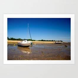 boats laying on the beach Art Print | Boat, Color, Beach, Plagedelaloge, Moored, Iledere, Boats, Sand, Photo, Summertime 