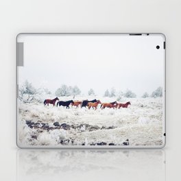 Winter Horse Herd Laptop Skin