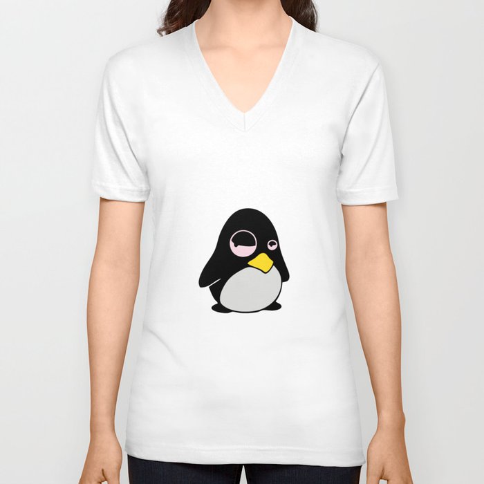 Penguin v outlet neck t shirt