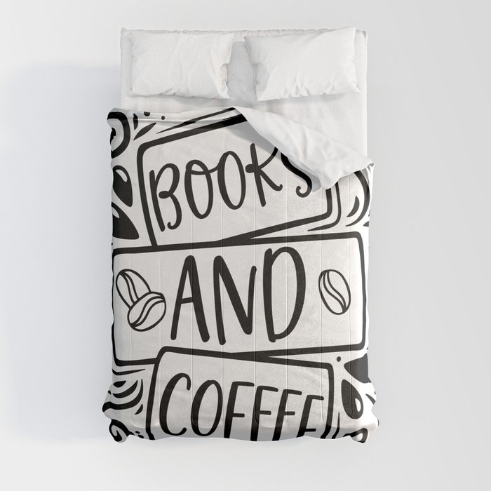 Books And Coffee Comforter