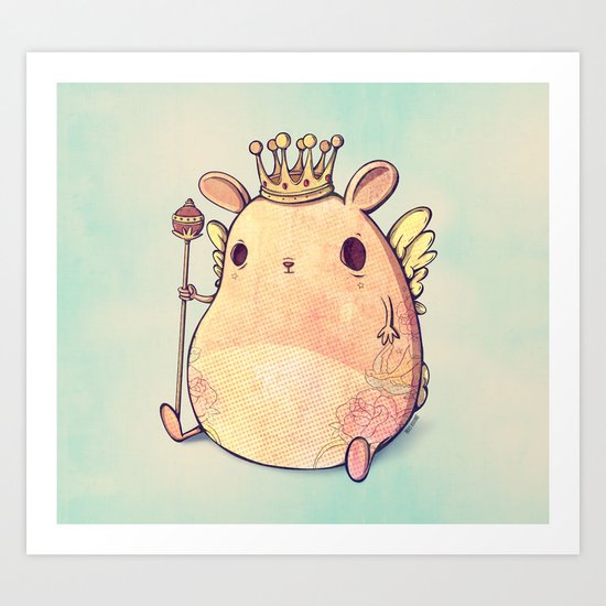 Prince Angel of Bunnyland Art Print
