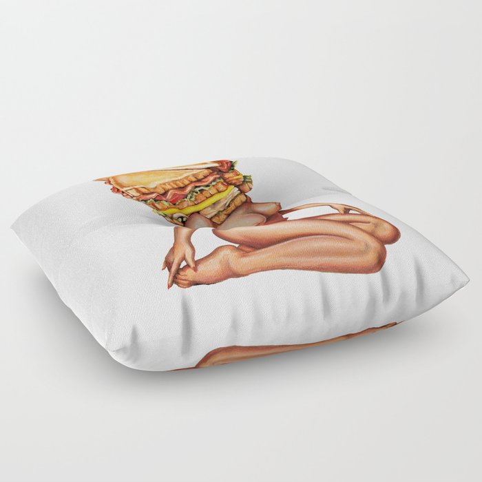 Sandwich Girl Floor Pillow