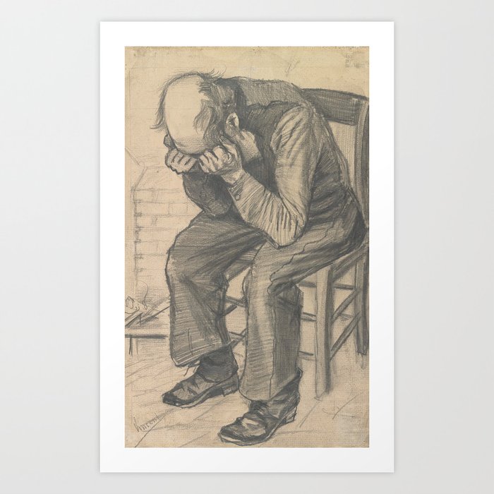 Van Gogh - Old Man with his Head in his Hands (At Eternity's Gate) Art Print