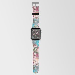 Blue aqua floral vintage dreams pattern  Apple Watch Band