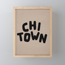 Chi Town Linen Brown Framed Mini Art Print
