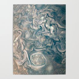 Jupiter Stormy Weather Watercolor Texture Poster