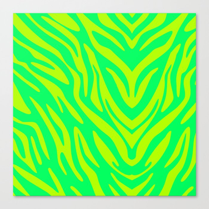 Green Zebra Canvas Print