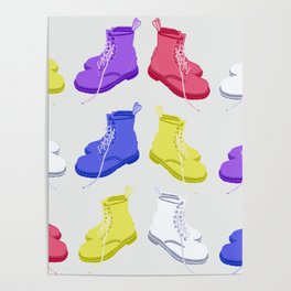 Multi-Colored Boots Poster