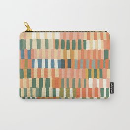 Pastel Mosaic #2 Carry-All Pouch | Curated, Pattern, Abstract, Retro, Vintage, Gigi Rosado, Abstraction, Striped, Mosaic, Geometric 