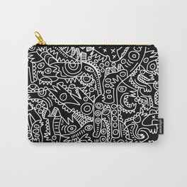 Black and White Street Art Tribal Graffiti Carry-All Pouch