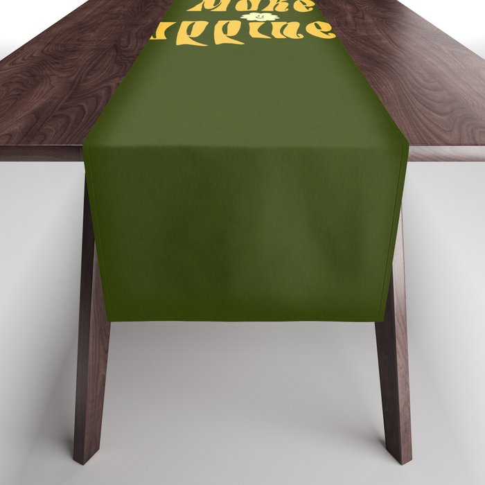 Make happiness # summer retro olive Table Runner