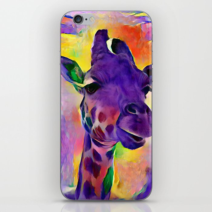 Colorful Abstract Giraffe iPhone Skin