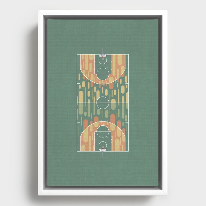 Street Basketball Court Design  Framed Canvas