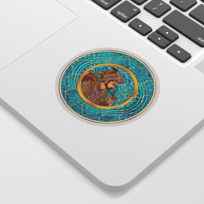 INDIAN MUGHAL EMPEROR - TURQUOISE Sticker