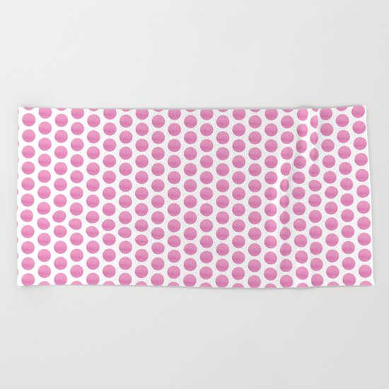 Pink spots Beach Towel