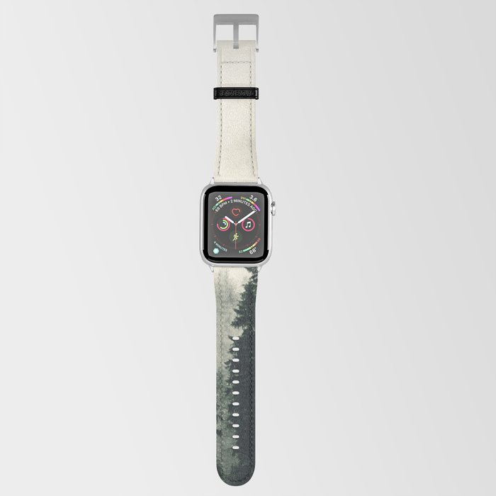 Thick pine forest in the descending mist Apple Watch Band