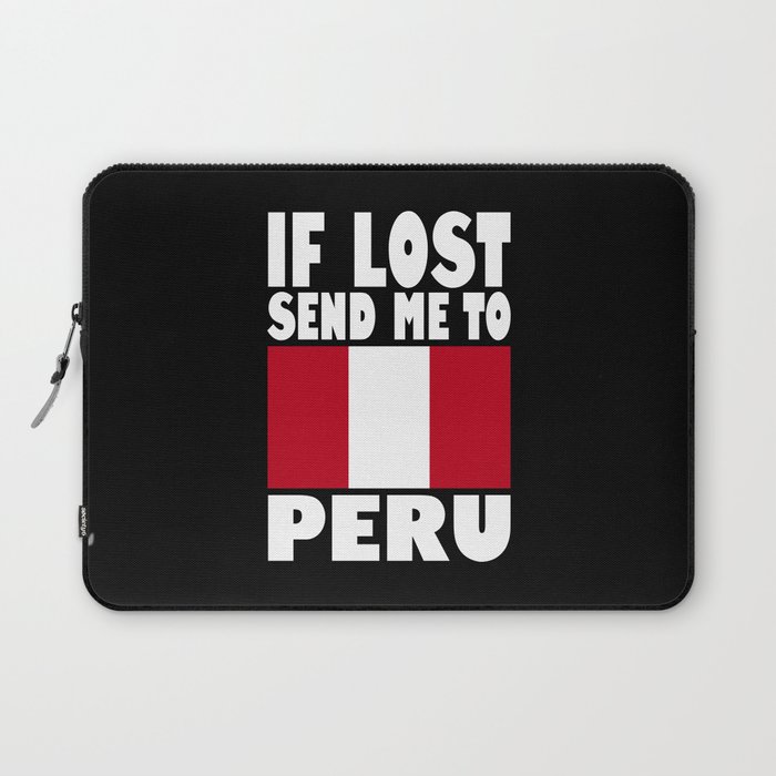 Peru Flag Saying Laptop Sleeve