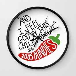 I Feel God in this Chili's Tonight- The Office Wall Clock | Jim, Dundies, Award, Digital, Halpert, Pam, Pepper, Chilis, Red, Graphicdesign 