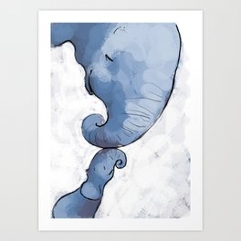 Elephants Art Print