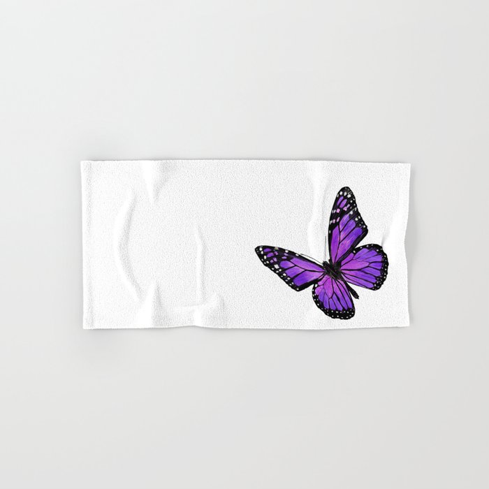 Purple butterfly Hand & Bath Towel