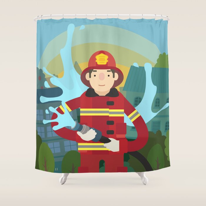 Firefighter Shower Curtain By Joyflap Society6