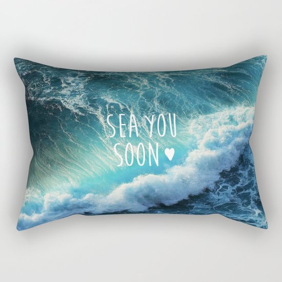 Sea you soon Rectangular Pillow