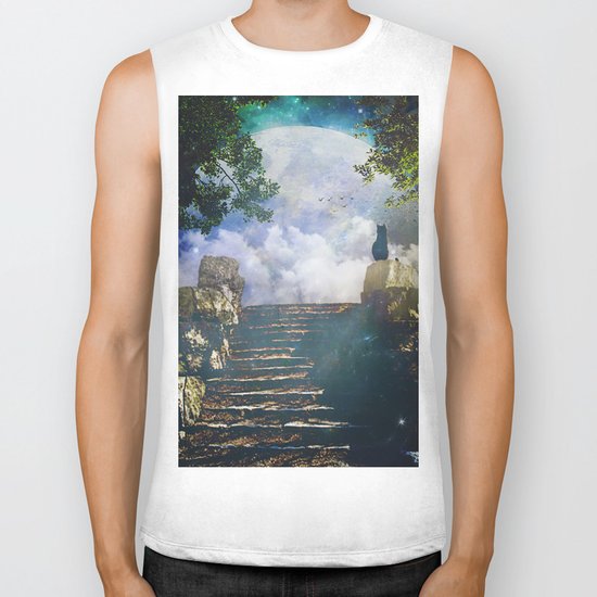 Moon Stairs Biker Tank