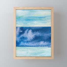 waves of blue Framed Mini Art Print