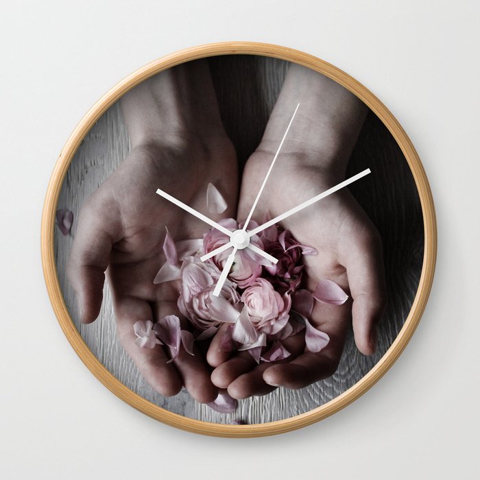 The wild flowers grows here Wall Clock