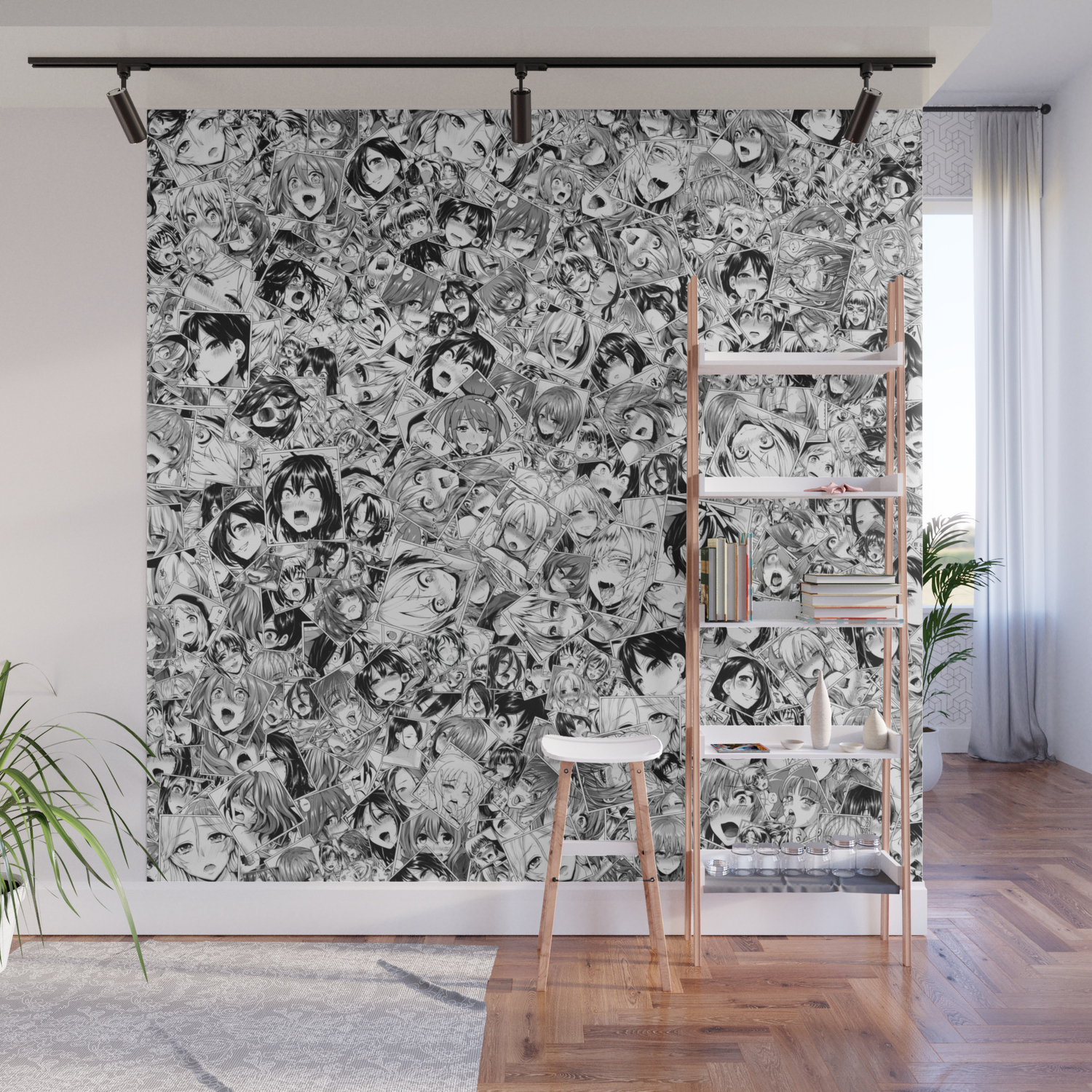 Manga Ahegao Wall Mural By Dima V Society6