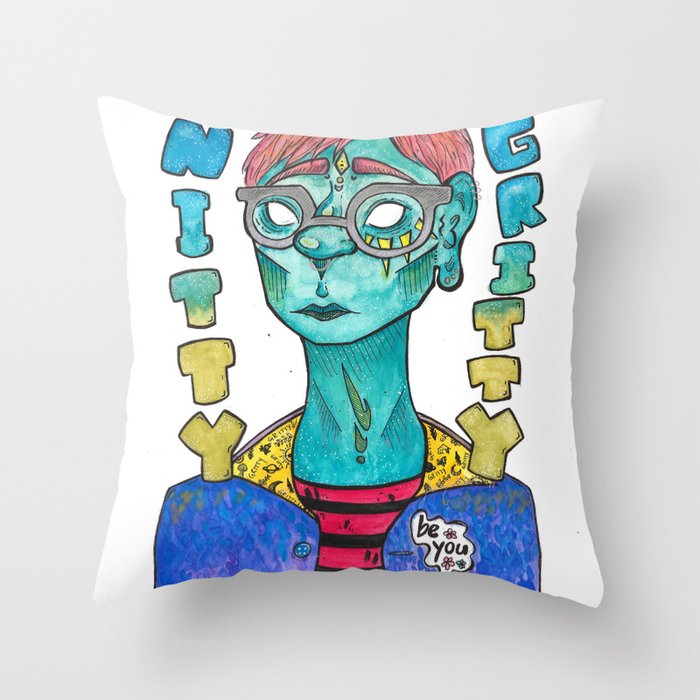 Nitty/Gritty Throw Pillow