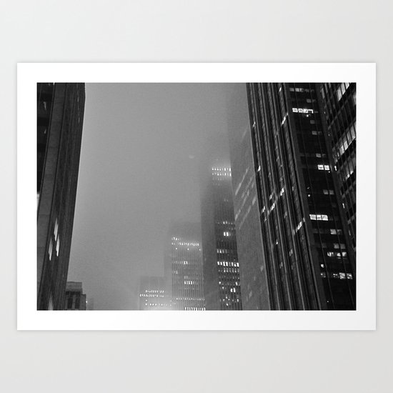 City in the Fog Art Print