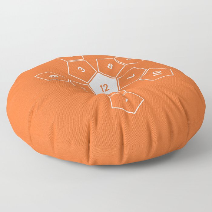 Orange Unrolled D12 Floor Pillow