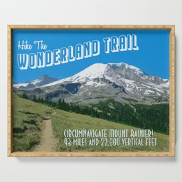 Wonderland Trail Poster Serving Tray