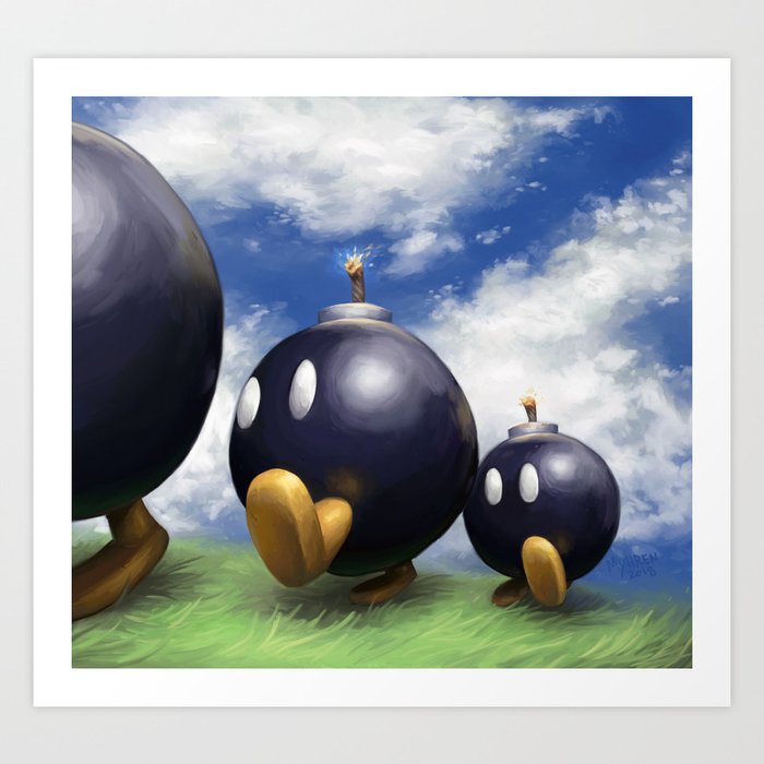 Bob Omb Battlefield Art Print By Anerhym Society6