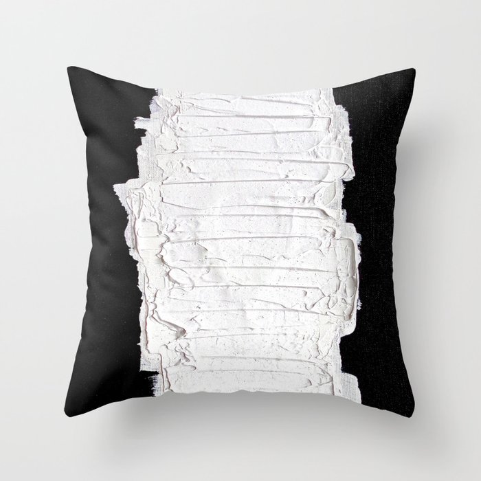 Black, White & White Throw Pillow