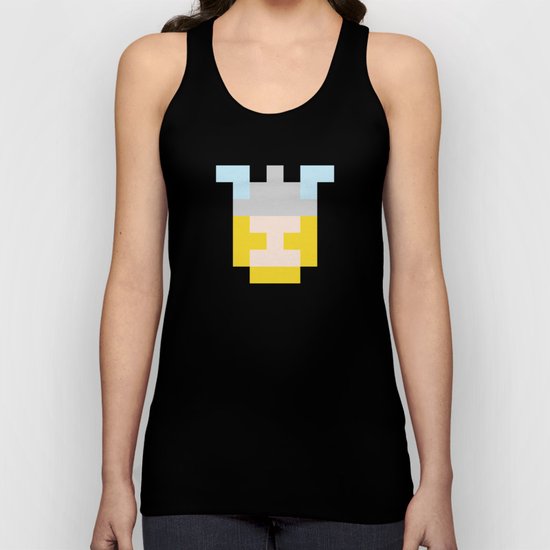 hero pixel flesh yellow grey Unisex Tank Top