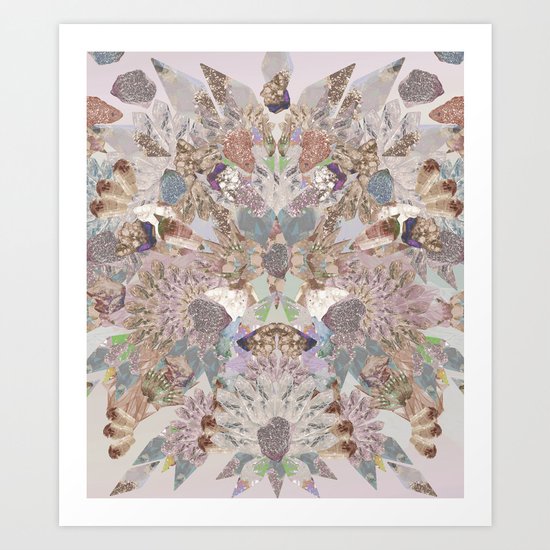 Pastel Powder Gems Art Print