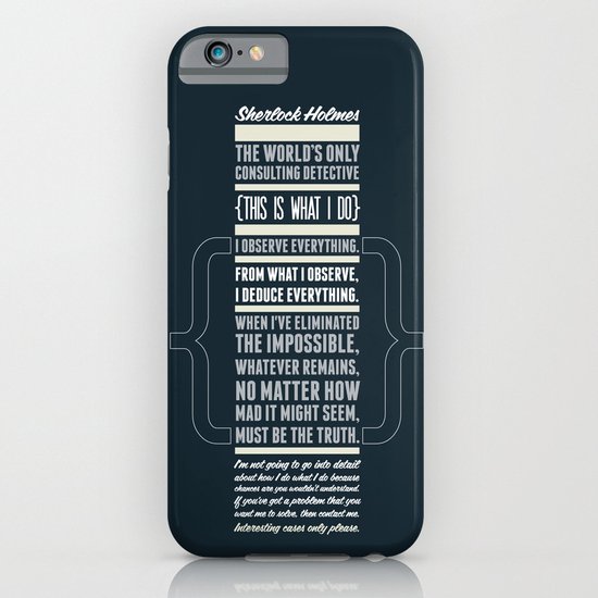 Sherlock - The Great Consulting Detective. iPhone & iPod Case