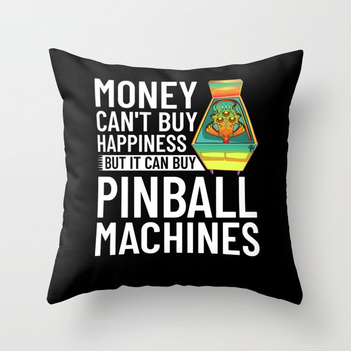 Pinball Machine Game Virtual Player Throw Pillow