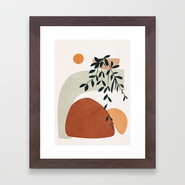 Soft Shapes I Framed Art Print by City Art - Conservation Walnut - X-Small-10x12