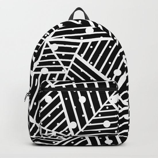 Abstraction Spots Close Up Black Backpack