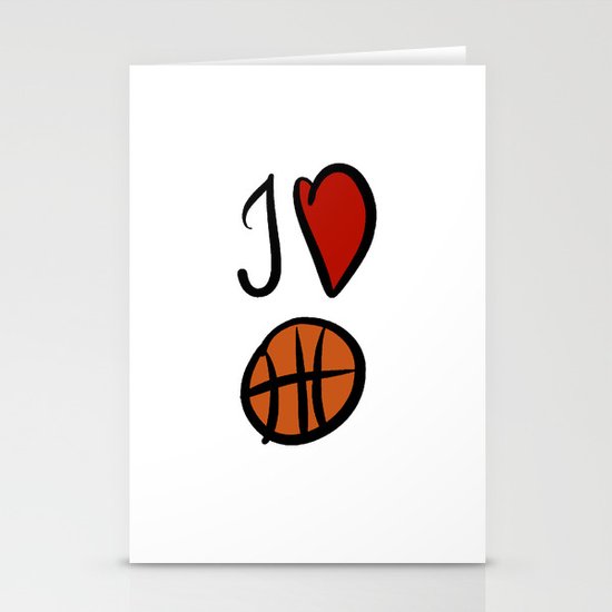 I love basketball Stationery Cards