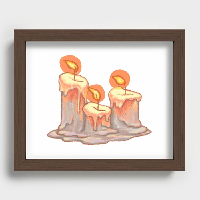 Candle piece Recessed Framed Print