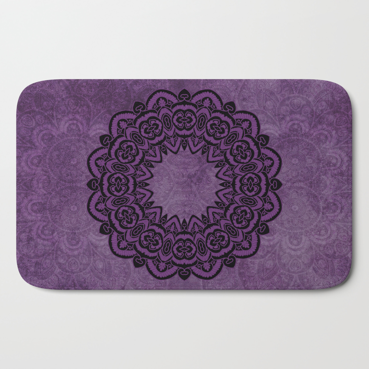 Circle In Purple Bath Mat By Lena127 Society6