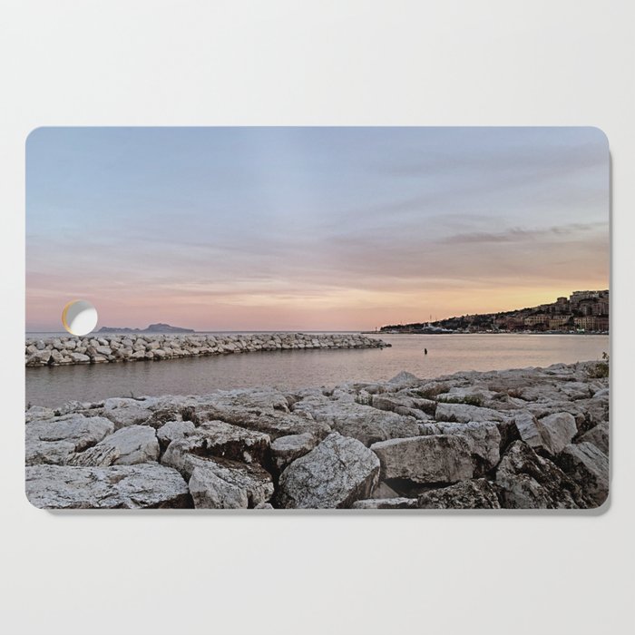 A Sunset On White Rocks In Naples (Italy) Cutting Board