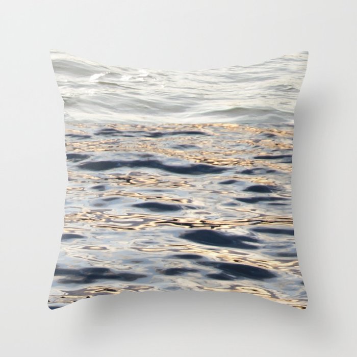 Silver to Blue and Gold | Gold Throw Pillow