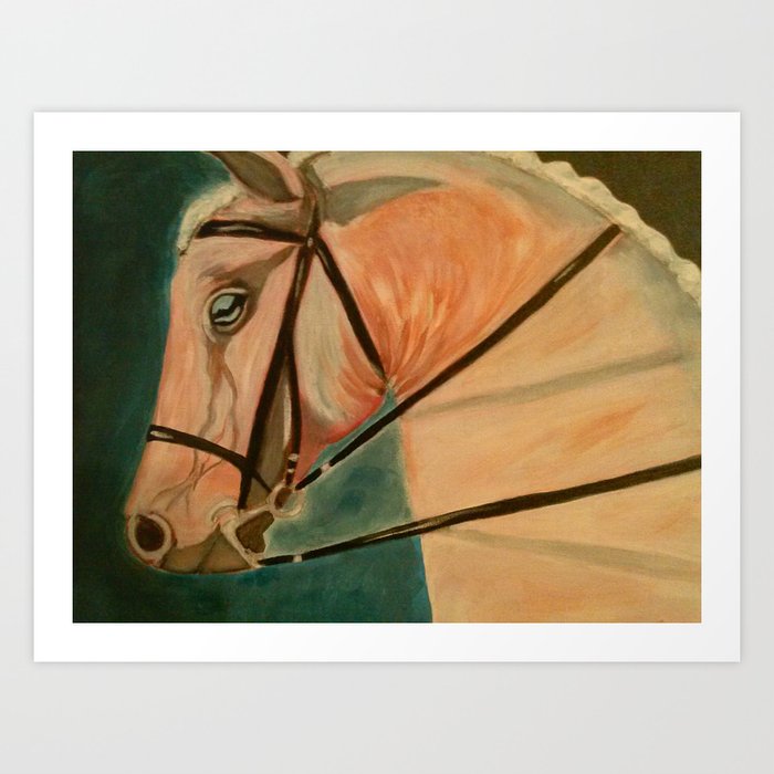 Horse head art Art Print